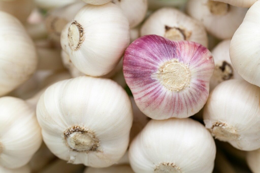Garlic is an effective ingredient that helps repel bees.